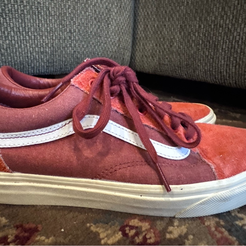 Vans Burgundy Sneakers with White Logo